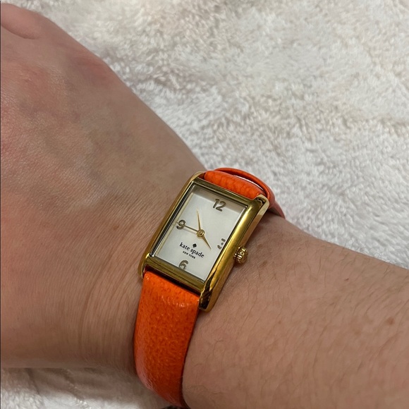 Kate Spade Gold Case Watch with Orange Strap - Picture 13 of 13